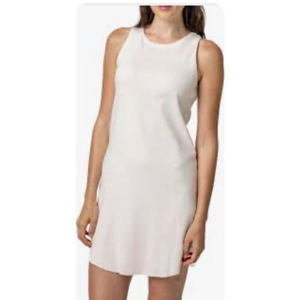 Lilla P Cotton Midi Dress in Pink White Size Small
